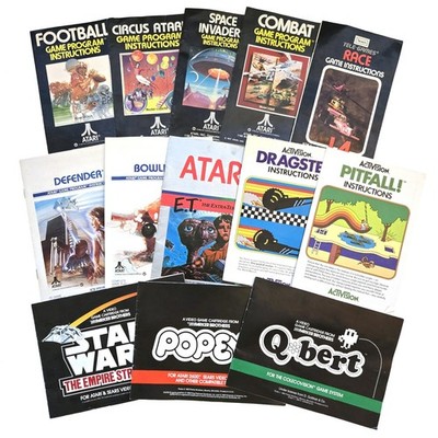 Vintage Lot of 12 ATARI 2600 Original Game Instruction Manuals