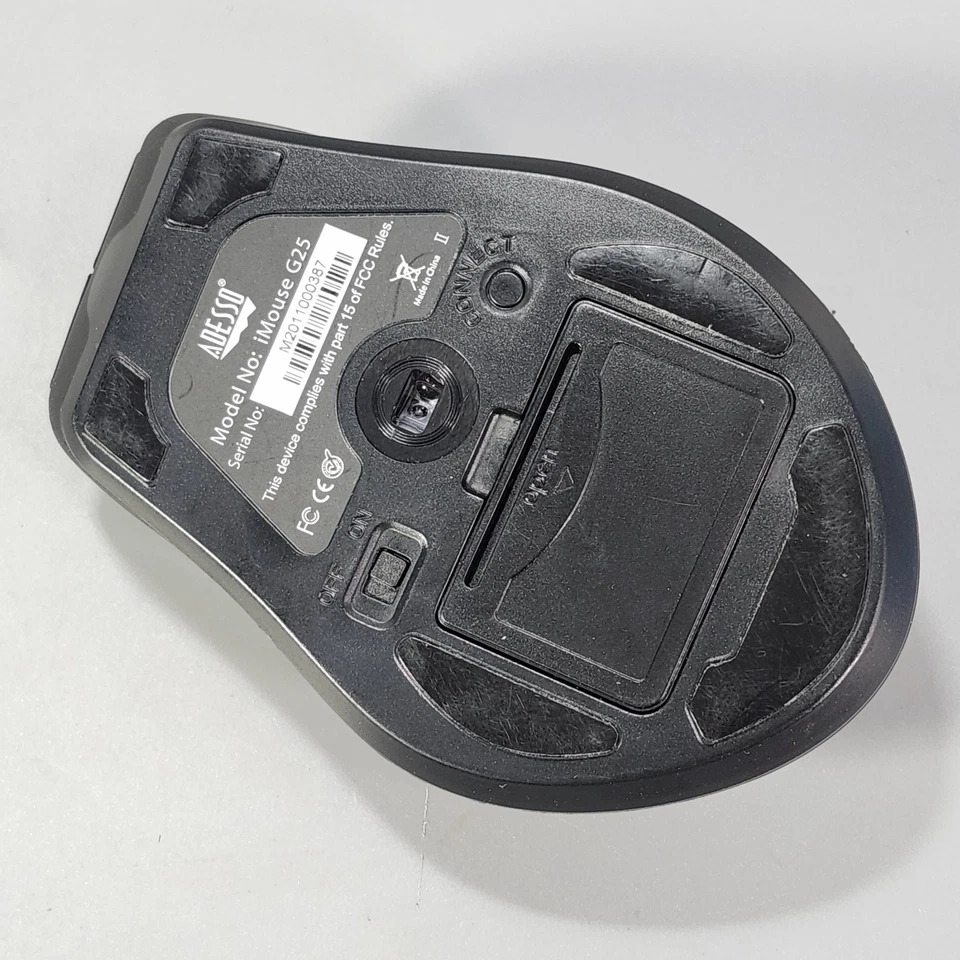 Adesso iMouse G25 Ergonomic Wireless Mouse with Dongle for Tru-Form WKB-1500GB - Image 2 of 4