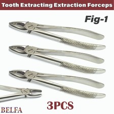 Tooth Extraction Forceps Upper Molar Fig-1  Dentistry Instruments 3PCS BEADEN&reg;