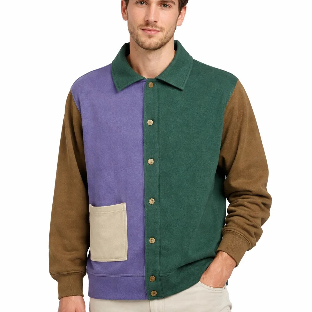 MADSON Herren Sweatjacke Color Block DU25261 Baumwolle Made in Italy 41190₽