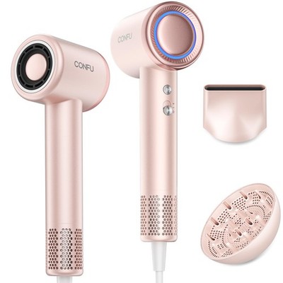 Hair Dryer with Diffuser, CONFU Dryers for Women, Diffuser Pink