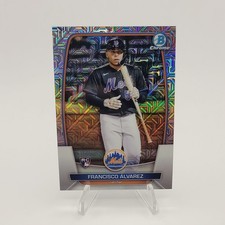 2023 Bowman Chrome Francisco Álvarez Mets #49 Mojo Refractor Rookie Card. rookie card picture