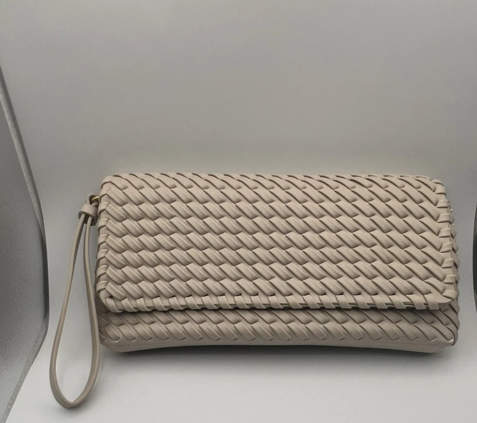 ZARA Original - Elongated Clutch Braided Detail "Ecru" Crossbody Luxury Bag 2025 - Image 3 of 4