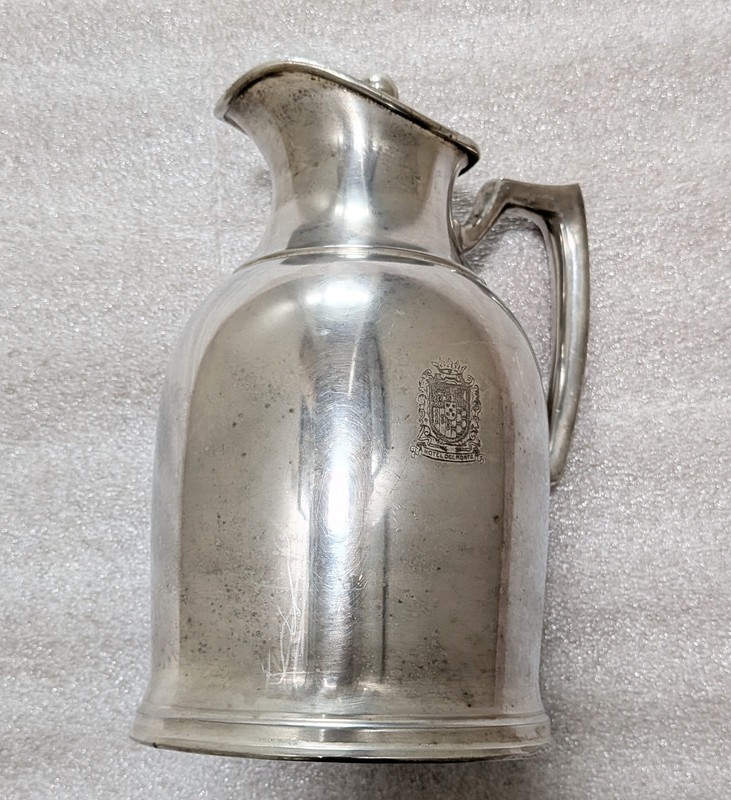 Antique 1920s-1930s Hotel Del Monte Silver Pitcher Stanley Insulating Co.