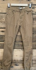 Urban Utility Khaki Joggers Reinforced Knees Elastic Cuffs Streetwear School M