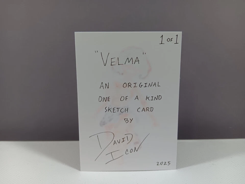 Original VELMA Pinup Artist Sketch Card 1/1 - David Icon - PSC - ACEO - ATC - Image 3 of 3