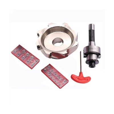 6.3''/160mm Cutting Diameter 90 Degree 8 Flute Indexable CNC Face End Mill She...
