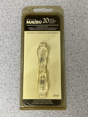 LV520 Malibu 20 W Halogen Bi-P Bulbs Low Voltage 12V 2 Piece NEW