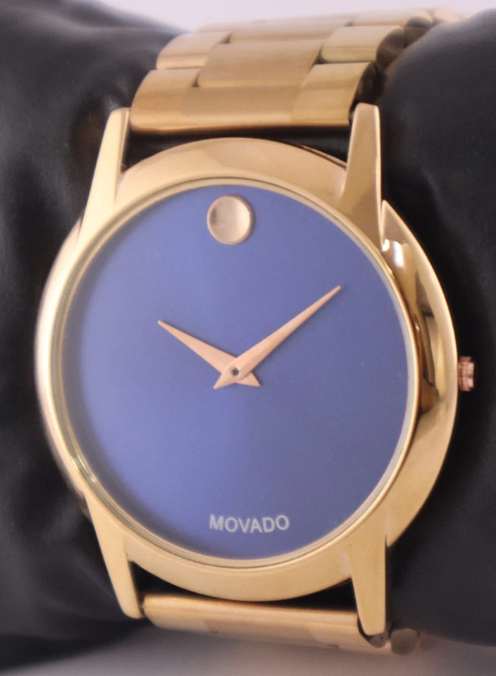 Reloj Pulsera Informal MOVADO Cuarzo Esfera Azul Mujer Banda Acero Todo Funcionando Foto 2 de 4