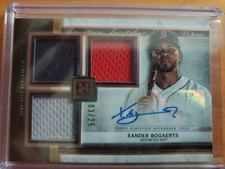 2020 Topps Museum Signature Swatch triple relic auto /25 Xander Bogaerts