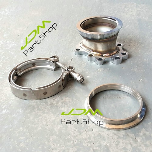 Adaptador de conversión de 8 pernos T25 T28 GT25 GT28 a brida de banda V de 3" + abrazadera sin satén - Imagen 6 de 10