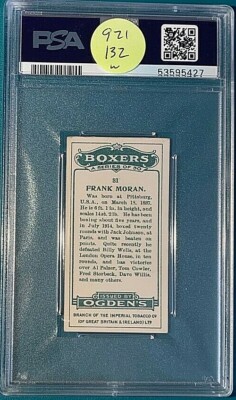 1915 Ogden's Cigarettes Ltd. Boxing #31 Frank Moran Boxer PSA 4 Low Pop