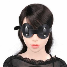 Bondage PU Leather Blindfold Eye BDSM Restraint Roleplay Shade Party Patch Slave