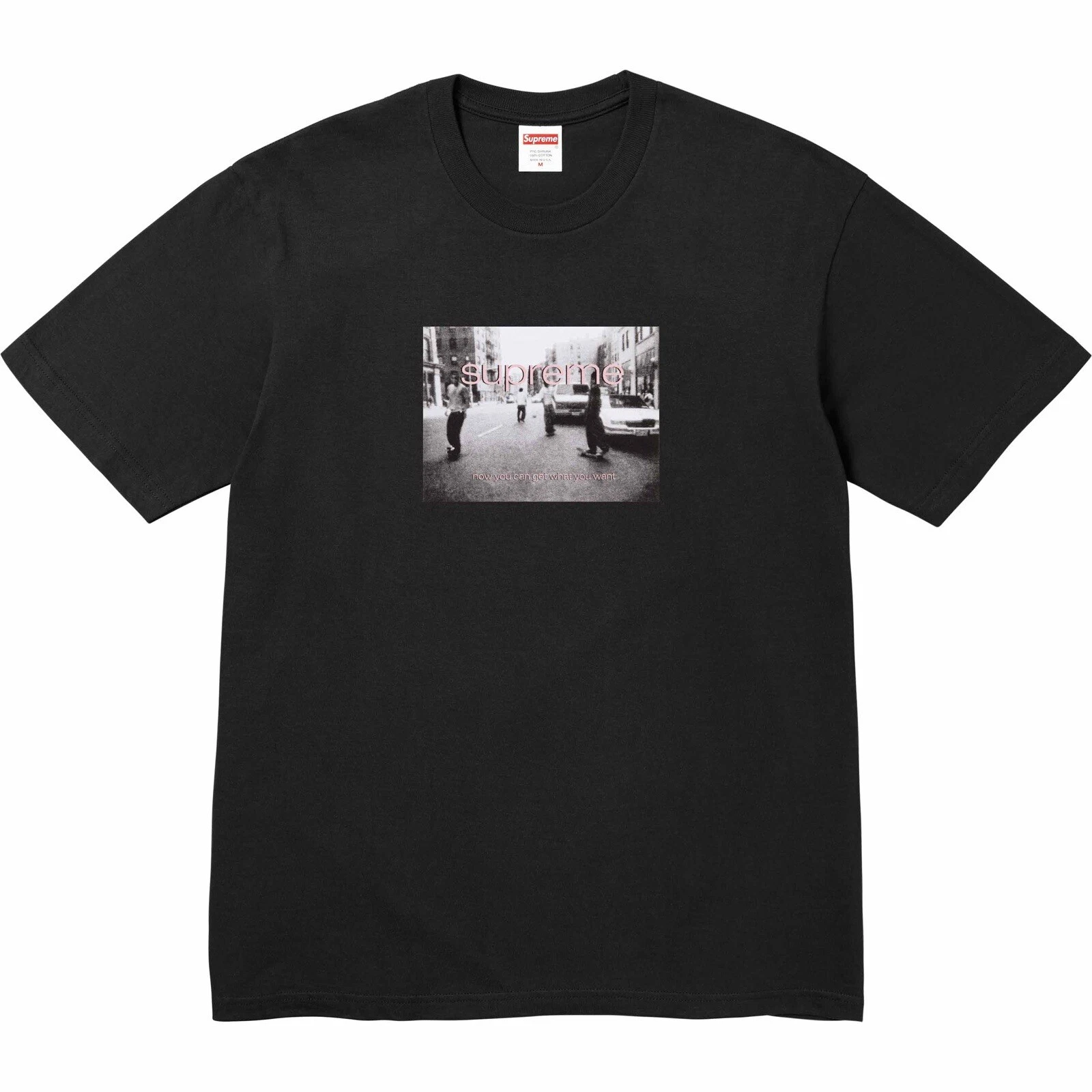 T shirt homme Supreme Crew 96 clip tout coton en noir SS24 taille XL NEUF AVEC ÉTIQUETTES