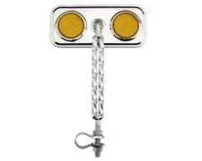 ALTALINE Bicycle Rectangle Double Square Twisted Mirror Chrome Amber