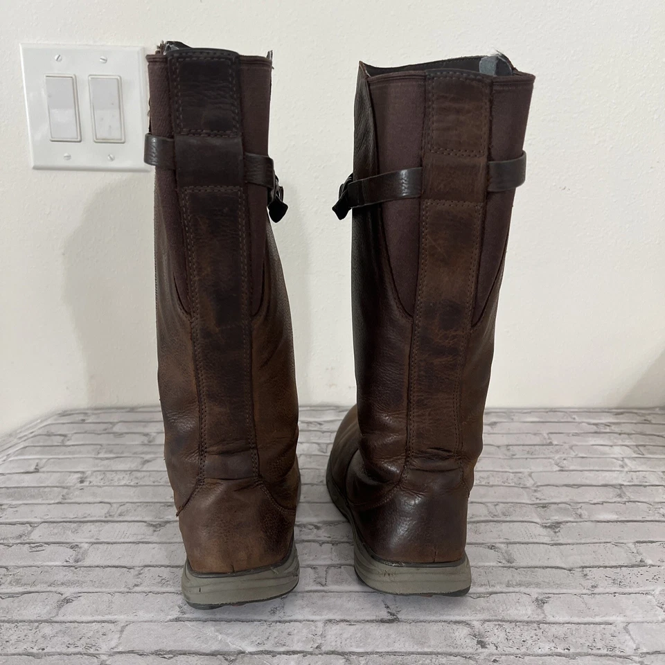 Botas Eddie Bauer Lodge para mujer talla 37,5 marrón cuero coñac media pantorrilla cremallera Foto 2 de 4