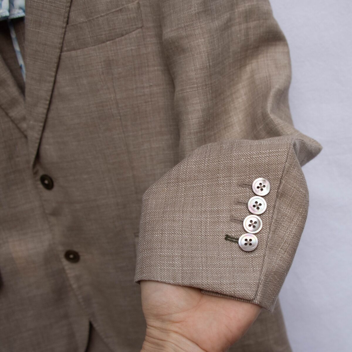 J Hilburn Sport Coat Men 38 Tan Unstructured Blazer Wool J Hilburn Sport Coat Men 38 Tan Unstructured Blazer Wool