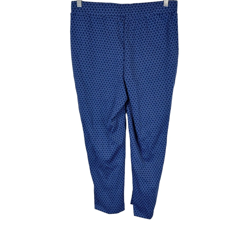 Isaac Mizrahi Petite Knit Jacquard Straight Leg Ankle Pants Dark Navy Size 10P - Изображение 2 из 2