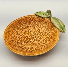 ⭐️ Vintage Orange Fruit Ceramic Round Cigarette Ashtray - Gift Gallery Japan