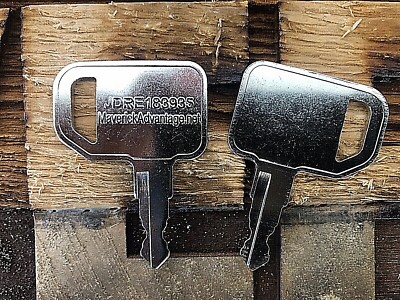 2 keys for John Deere Tractor Ignition replaces OEM part RE183935 - Ships Free!