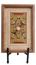 Wall Art Handcrafted Navajo Sand Painting by Deborah Foster - 9.75x 13.75 in.