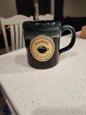 Kairos Coffee House Coffee Mug Deneen Pottery Colorado Springs 2018 Green Black