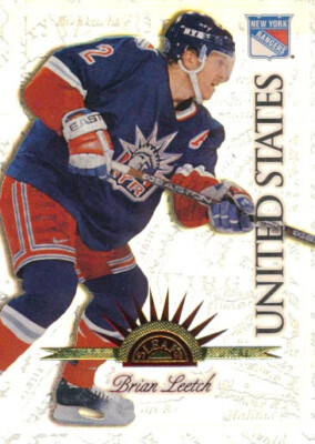 1997-98 Leaf International UNIVERSAL ICE #117 BRIAN LEETCH - New York Rangers