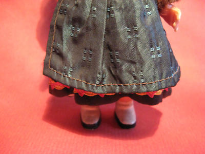 Poupée Mécanique Automate Vintage Allemagne - Danseuse Costume Traditionnel & Chapeau Bollenhut - M.I Germany