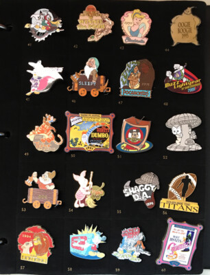9個 Disney 100Year of Dreams Pins ピンバッジ Walt Disney 100 Years Of Dreams Pin Set Complete w/ Binder -100