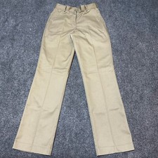 NEW Edwards Pants Womens 2 UL Khaki Woven Flat Front High Rise Slash Pockets