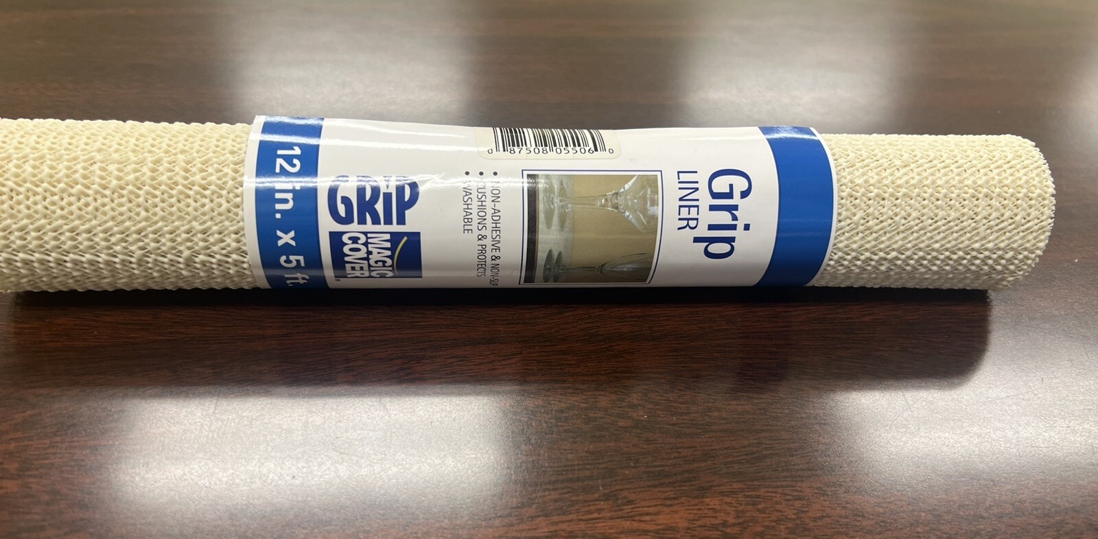 Magic Cover Non-Adhesive Grip Shelf Drawer Liner 12”x 5’ Non-slip Washable