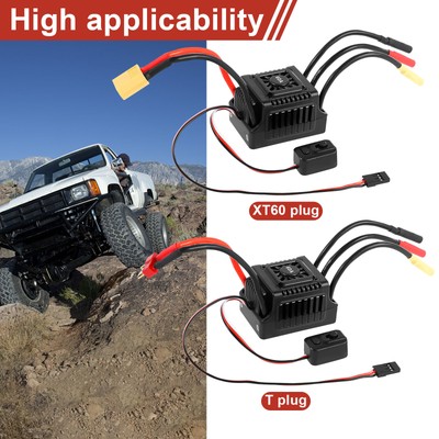 Brushless ESC 60A Dustproof Waterproof Brushless Sensorless ESC Adjustable wedYw
