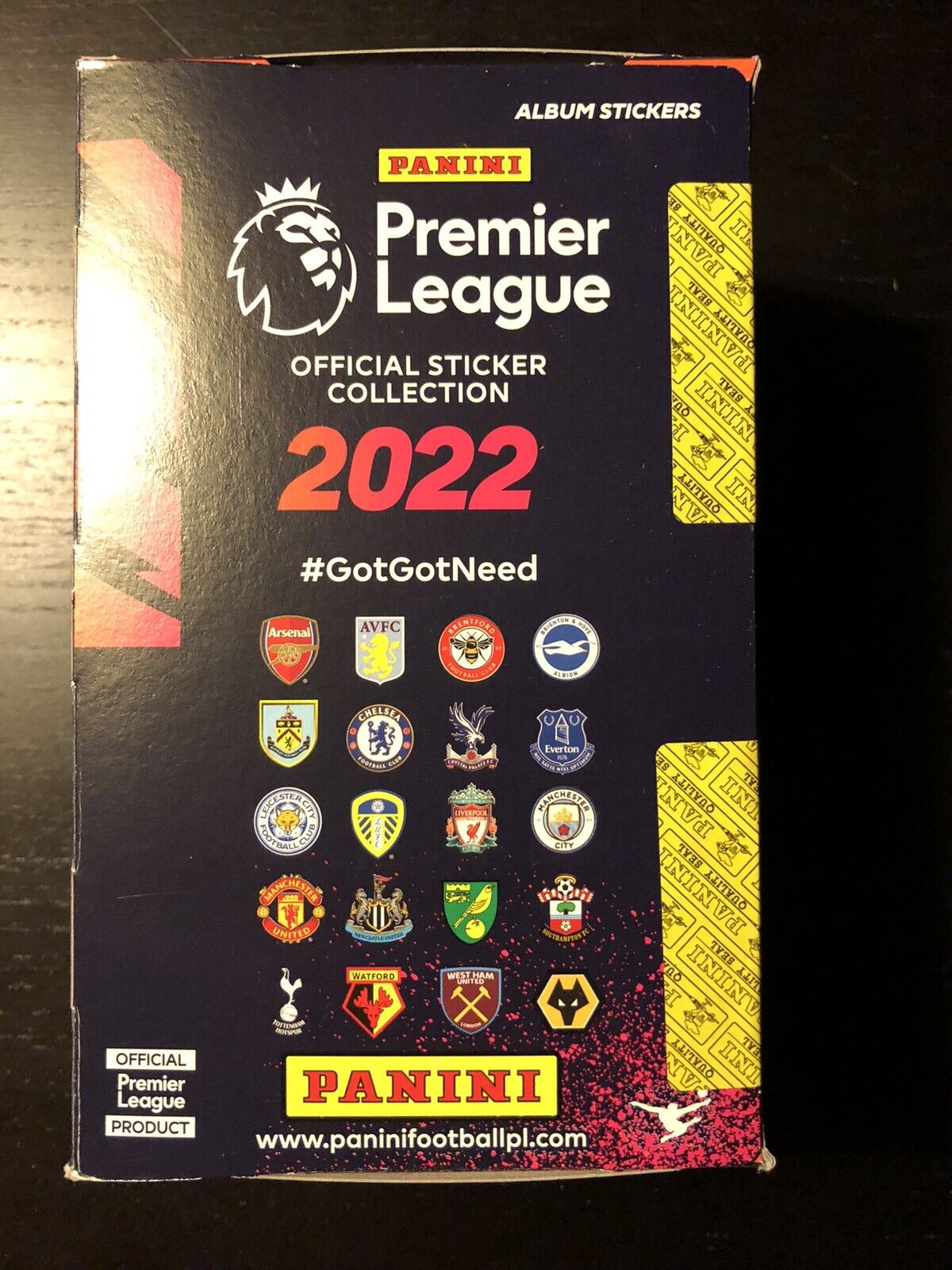 Panini Premier League 2022 Stickers Full Box 100 New