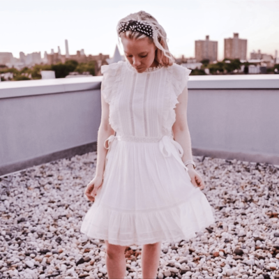 Ulla Johnson Women's White 100% Cotton Henriette Pleated Mini Dress with  Ruffles | eBay