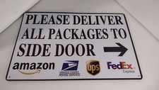 1PC Delivery Sign For Packages - Please Deliver All Packages to Front Door,12x8