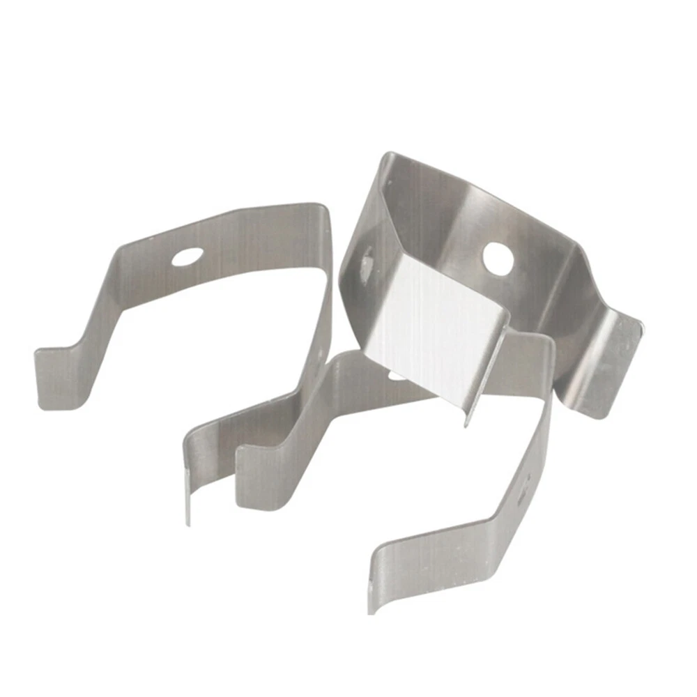 4Pcs Meat Thermometer Probe Clip Holder Stainless Steel Multifunctional