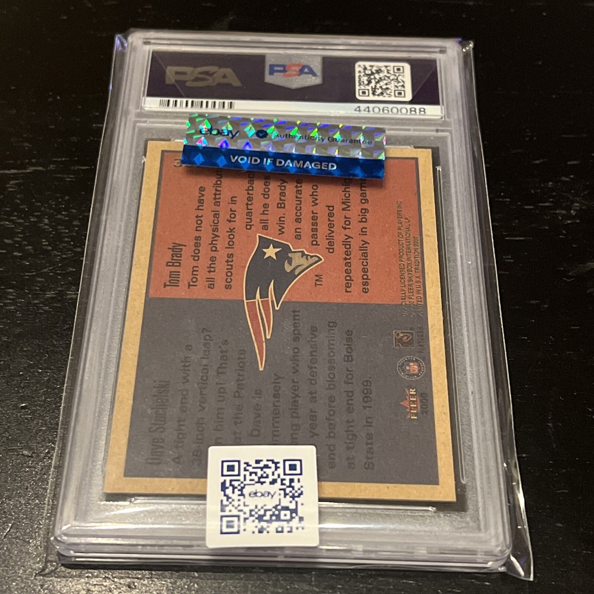 2000 Fleer Tradition #352 Tom Brady Patriots RC Rookie PSA 10 GEM