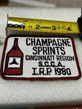 1980 Champagne Sprints Cincinnati Ohio Patch S.C.C.A. Vintage Racing