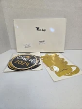 31 Pc Congrat Grad Decorations Gold 2024 Graduation Hanging Banner Class of 2024