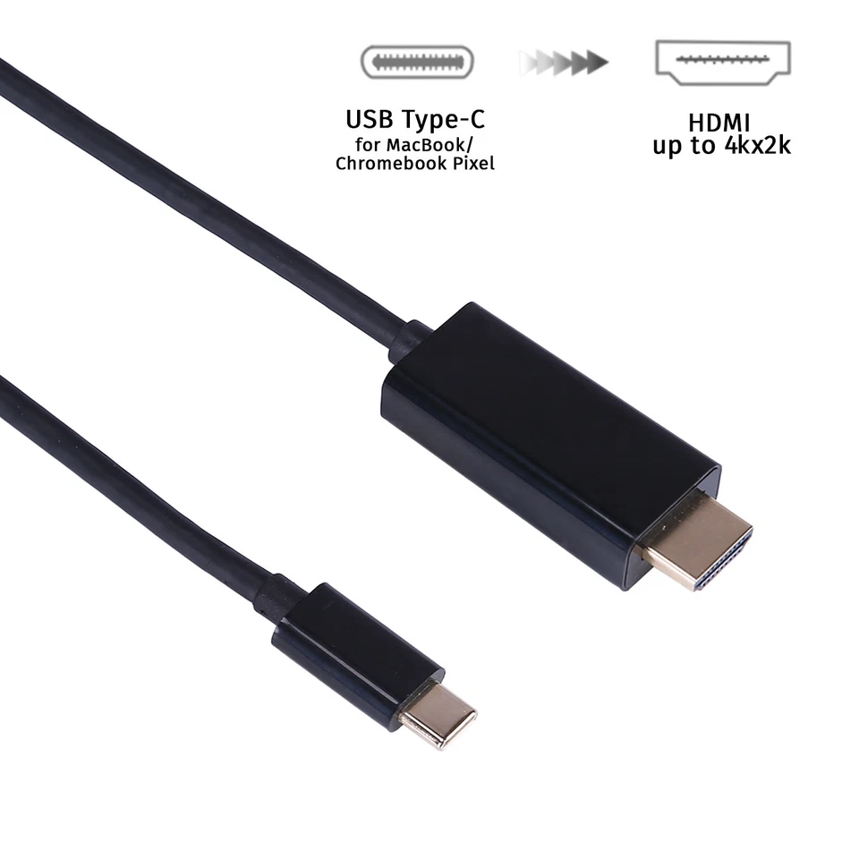 Type C To HDMI HDTV TV Cable Adapter For Samsung Galaxy S8 S9 S9+ Plus Macbook - Image 2 of 3