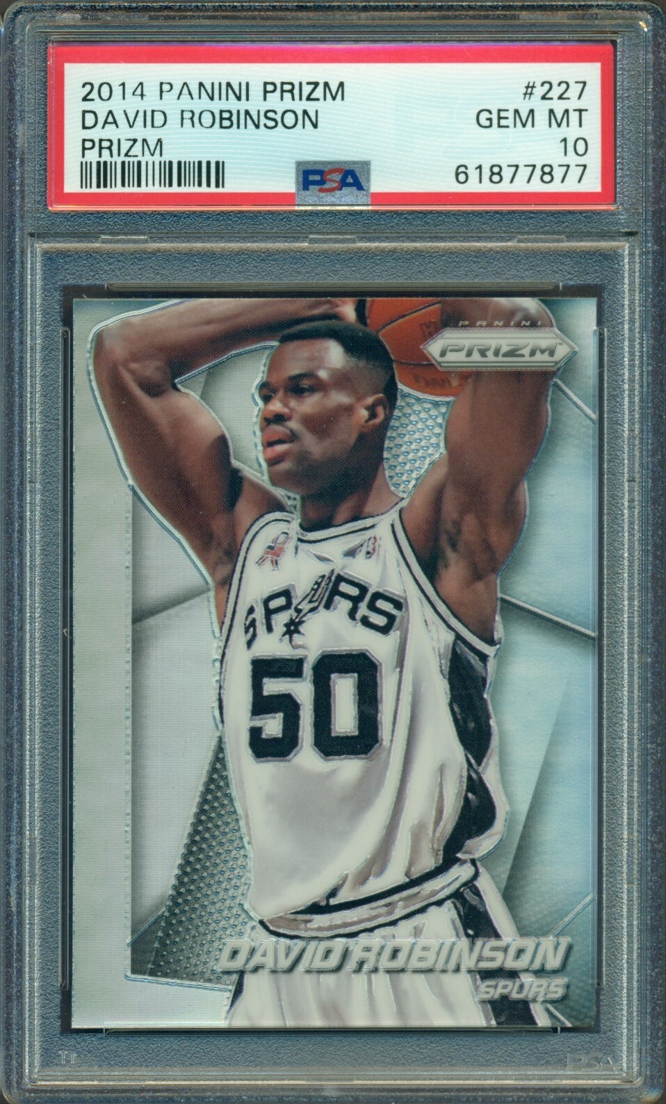 2014-15 PANINI PRIZM SILVER PRIZM DAVID ROBINSON #227 PSA 10