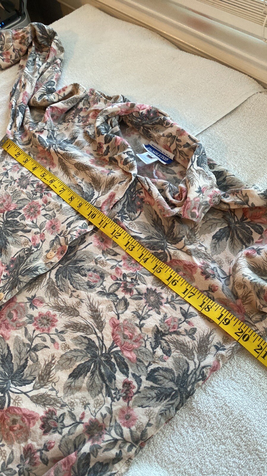 Pendleton button down blouse long sleeve fold dow… - image 5