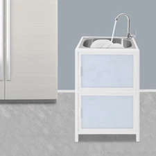 Single Bowl Freestanding Kitchen Kitchen Sink with Cabinet