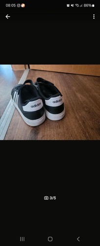 adidas Jungs Sneaker Gr.35 schwarz/ weiß - Bild 3 von 3