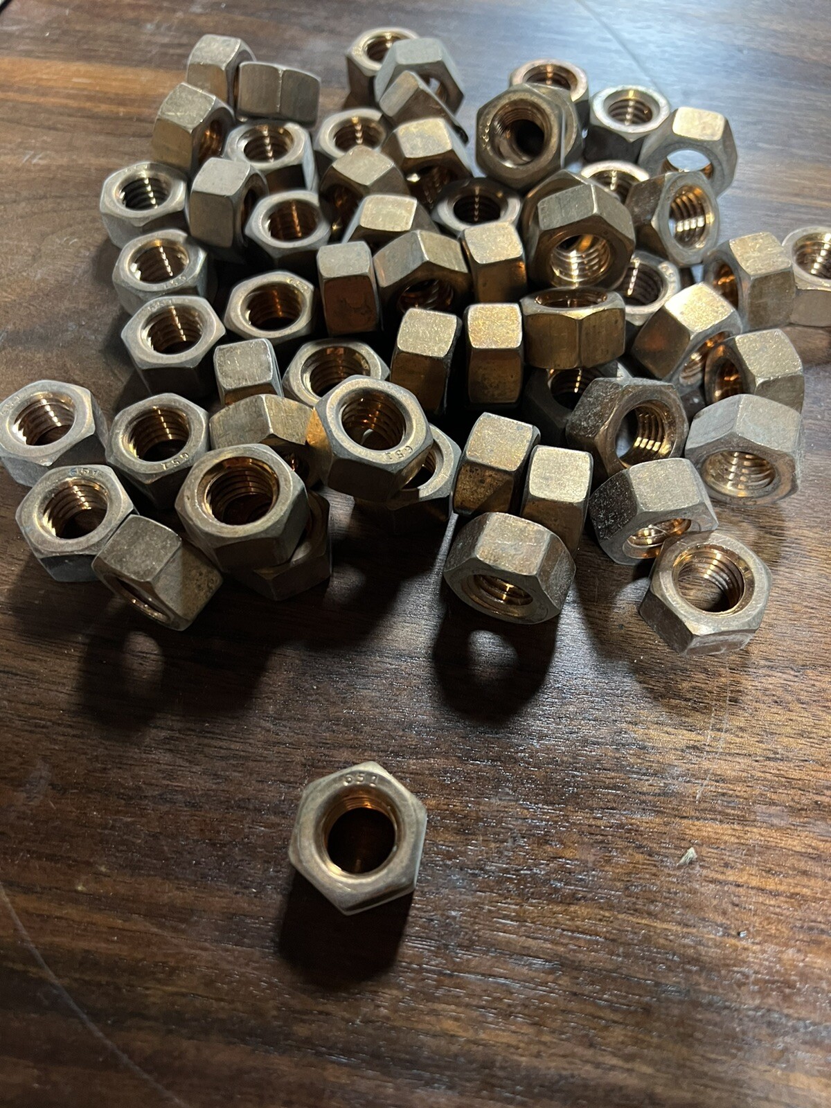 Silicon Bronze Hex Nuts 5/811 Thread Grade 651 Finished Marine QTY 10