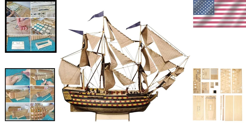 Adventurous DIY 3D Model Ship - HMS Victory Plan for Crafting Enthusiasts - Image 2 of 4