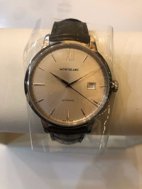 montblanc leather watch