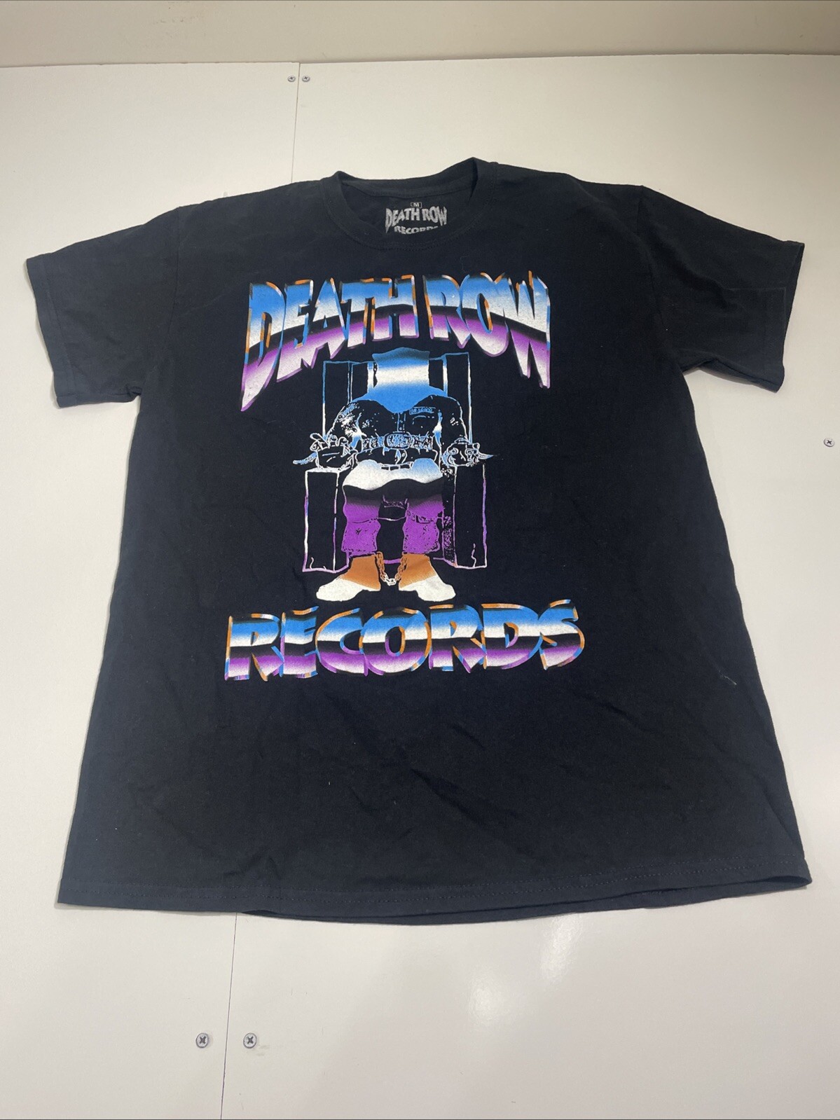 FILA T shirt DEATH ROW RECORDS Ripple Junction 100% cotone nero viola taglia media