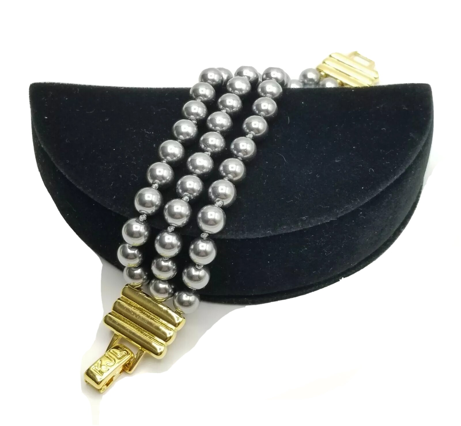 Vtg KJL Bracelet Beautiful 3 Strand KENNETH LANE … - image 1