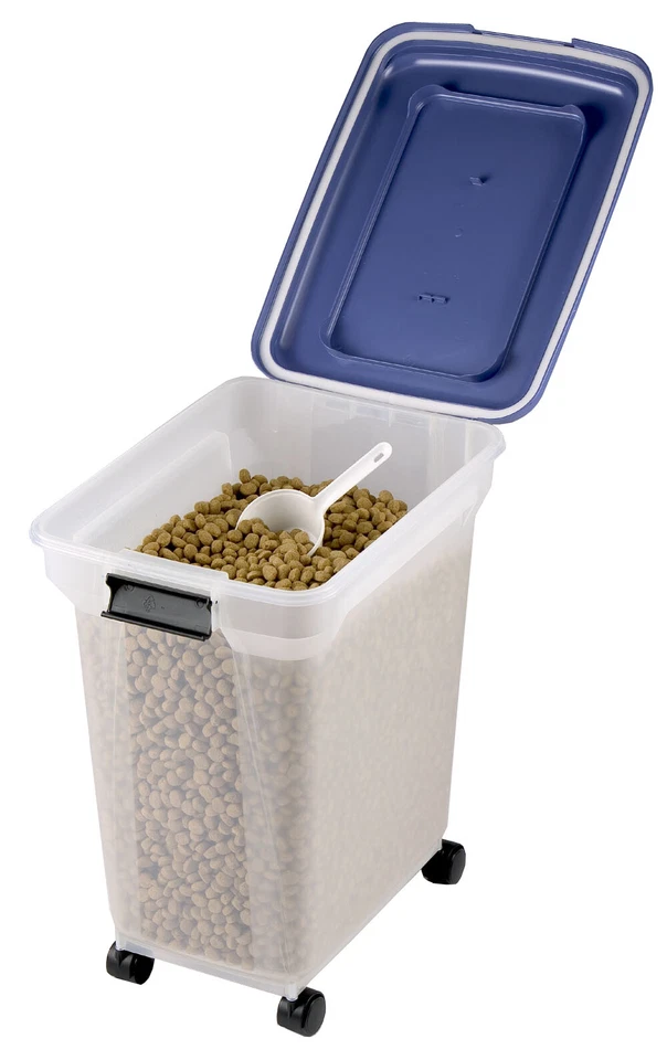 SOLENT PLASTICS Airtight Plastic Storage Catering Bin Container Pet Food on Wheels - 15 kg Load